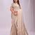 cream color woven work orgenza saree