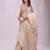 cream color woven work orgenza saree
