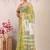 parrot green zari work kota doria kota doria ethnic saree with unstitched blouse