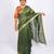 rama green gold zari, maheshwari work tusser silk blend bhagalpuri ethnic saree with unstitched blouse