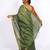 rama green gold zari, maheshwari work tusser silk blend bhagalpuri ethnic saree with unstitched blouse