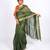 rama green gold zari, maheshwari work tusser silk blend bhagalpuri ethnic saree with unstitched blouse