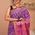 purple & pink zari work cotton silk blend bhagalpuri ethnic saree with unstitched blouse