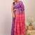 purple & pink zari work cotton silk blend bhagalpuri ethnic saree with unstitched blouse