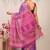 purple & pink zari work cotton silk blend bhagalpuri ethnic saree with unstitched blouse
