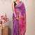 purple & pink zari work cotton silk blend bhagalpuri ethnic saree with unstitched blouse