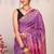 purple & pink zari work cotton silk blend bhagalpuri ethnic saree with unstitched blouse