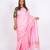 baby pink zari work blended cotton staple bhagalpuri ethnic saree with unstitched blouse