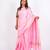 baby pink zari work blended cotton staple bhagalpuri ethnic saree with unstitched blouse