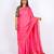 pink zari work blended cotton staple bhagalpuri ethnic saree with unstitched blouse