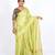 green zari work blended cotton staple bhagalpuri ethnic saree with unstitched blouse