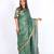 rama green zari work blended cotton staple bhagalpuri ethnic saree with unstitched blouse