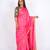 pink zari work blended cotton staple bhagalpuri ethnic saree with unstitched blouse