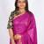 purple zari work blended cotton staple bhagalpuri ethnic saree with unstitched blouse