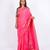 pink zari work blended cotton staple bhagalpuri ethnic saree with unstitched blouse