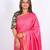 pink zari work blended cotton staple bhagalpuri ethnic saree with unstitched blouse
