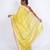 Yellow embellished cotton linen bhagalpuri ethnic saree with unstitched blouse