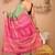 green & pink zari work cotton silk blend bhagalpuri ethnic saree with unstitched blouse