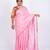 Pastle pink embellished cotton linen bhagalpuri ethnic saree with unstitched blouse