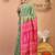 green & pink zari work cotton silk blend bhagalpuri ethnic saree with unstitched blouse
