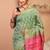 green & pink zari work cotton silk blend bhagalpuri ethnic saree with unstitched blouse