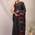 black & grey embellished modal silk blend bhagalpuri ethnic saree with unstitched blouse