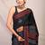 black & grey embellished modal silk blend bhagalpuri ethnic saree with unstitched blouse