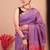 purple & pink zari work cotton silk blend bhagalpuri ethnic saree with unstitched blouse