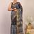 black & white zari work cotton silk blend bhagalpuri ethnic saree with unstitched blouse