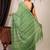 green sequence cotton silk blend bhagalpuri ethnic saree with unstitched blouse