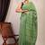 green sequence cotton silk blend bhagalpuri ethnic saree with unstitched blouse