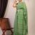 green sequence cotton silk blend bhagalpuri ethnic saree with unstitched blouse