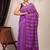 purple sequence cotton silk blend bhagalpuri ethnic saree with unstitched blouse