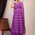 purple sequence cotton silk blend bhagalpuri ethnic saree with unstitched blouse