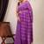 purple sequence cotton silk blend bhagalpuri ethnic saree with unstitched blouse