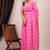 pink sequence cotton silk blend bhagalpuri ethnic saree with unstitched blouse