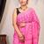 pink sequence cotton silk blend bhagalpuri ethnic saree with unstitched blouse