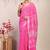 pink zari work cotton linen bhagalpuri ethnic saree with unstitched blouse