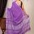 purple zari work cotton linen bhagalpuri ethnic saree with unstitched blouse