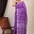 purple zari work cotton linen bhagalpuri ethnic saree with unstitched blouse