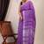 purple zari work cotton linen bhagalpuri ethnic saree with unstitched blouse