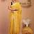 yellow zari work cotton linen bhagalpuri ethnic saree with unstitched blouse