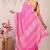 pink zari work cotton linen bhagalpuri ethnic saree with unstitched blouse