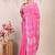 pink zari work cotton linen bhagalpuri ethnic saree with unstitched blouse