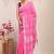 pink zari work cotton linen bhagalpuri ethnic saree with unstitched blouse