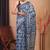 indigo blue zari work cotton silk blend bhagalpuri ethnic saree with unstitched blouse