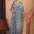 stone blue zari work cotton silk blend bhagalpuri ethnic saree with unstitched blouse