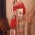 red & beige zari work cotton silk blend bhagalpuri ethnic saree with unstitched blouse