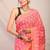 pink zari work, sequence cotton silk blend bhagalpuri ethnic saree with unstitched blouse