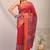 red zari work cotton silk blend bhagalpuri ethnic saree with unstitched blouse